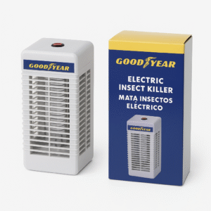 Mata insectos eléctrico Goodyear de 10W. Elimina mosquitos, zancudos y bichos voladores con seguridad. Ideal para el hogar, oficina o negocios.