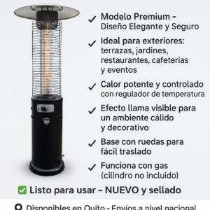 Calefactor Exterior a Gas con Efecto Llama – Modelo Premium