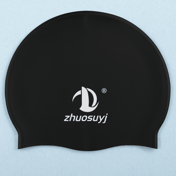 Gorra de Natación de Silicona – Colores Negro y Azul Eléctrico