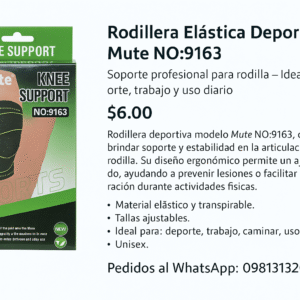 Rodillera Deportiva Mute 9163 – Soporte Elástico para Rodilla