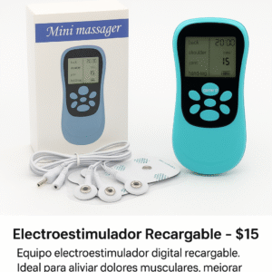 ⚡ Electroestimulador Recargable Digital – Alivio y Terapia en Casa