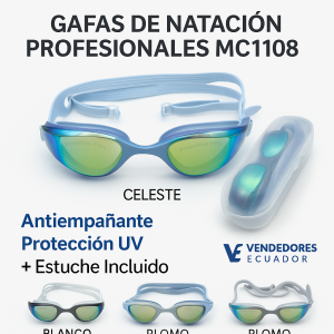 Gafas de Natación Profesionales Antiempañantes MC1108 | Vendedores Ecuador