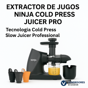 Extractor de Jugos Ninja Cold Press Juicer Pro – Tecnología Cold Press Slow Juicer Profesional