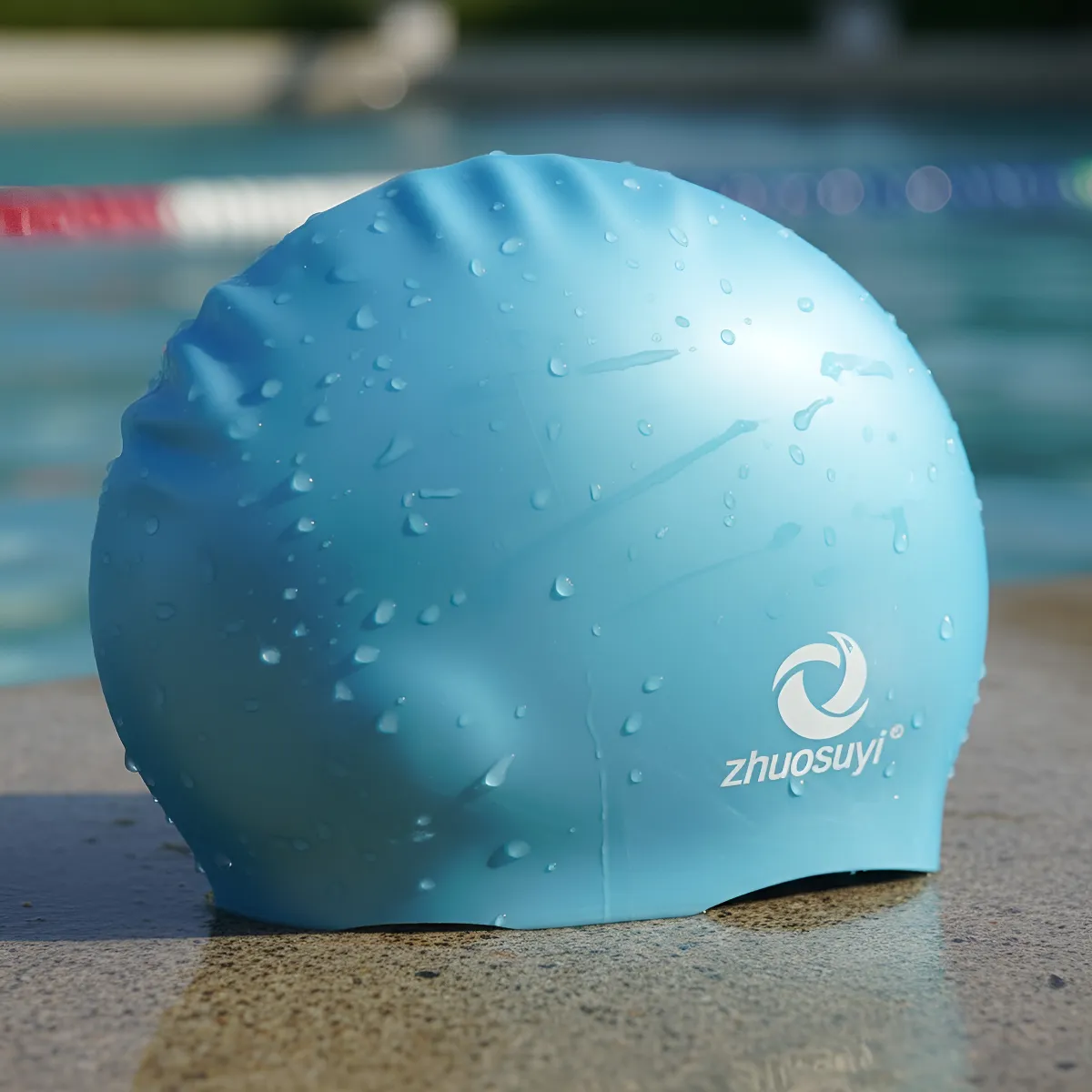 gorro de natacion silicona Zhuosuyi color azul Ecuador