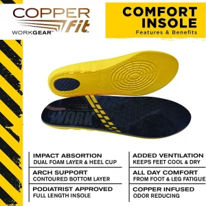 Plantillas Para Trabajo Copper Fit Work Gear Unisex Talla Unica