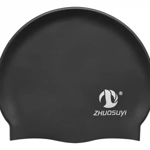 Gorro de Natación de Silicona Zhuosuyi Profesional – Azul y Negro | Ecuador