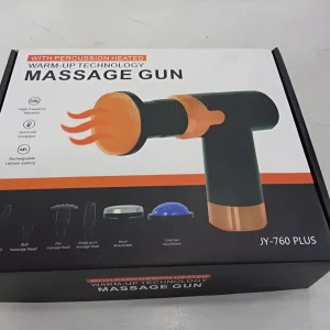 Pistola Masajeadora JY-760 Plus Percusión Calor 6 Cabezales Recargable