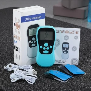 Mini Electroestimulador Muscular Terapéutico con 4 Electrodos | Alivia Dolor y Relaja Músculos