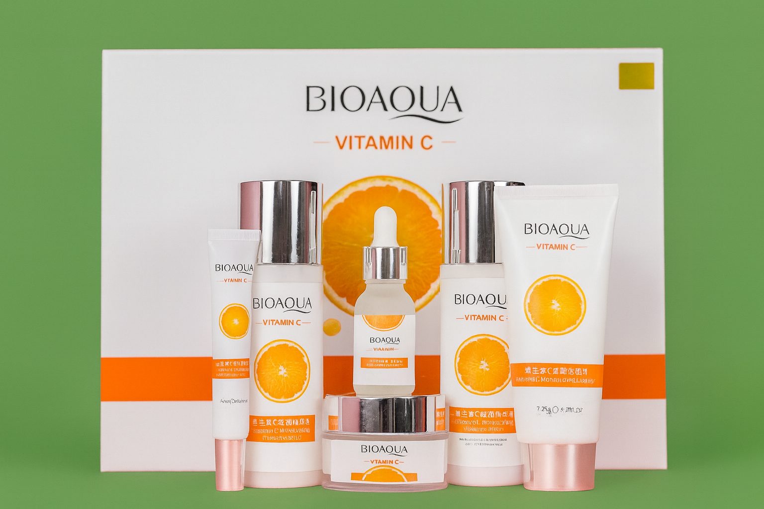 Kit facial Bioaqua vitamina C 6 piezas caja original