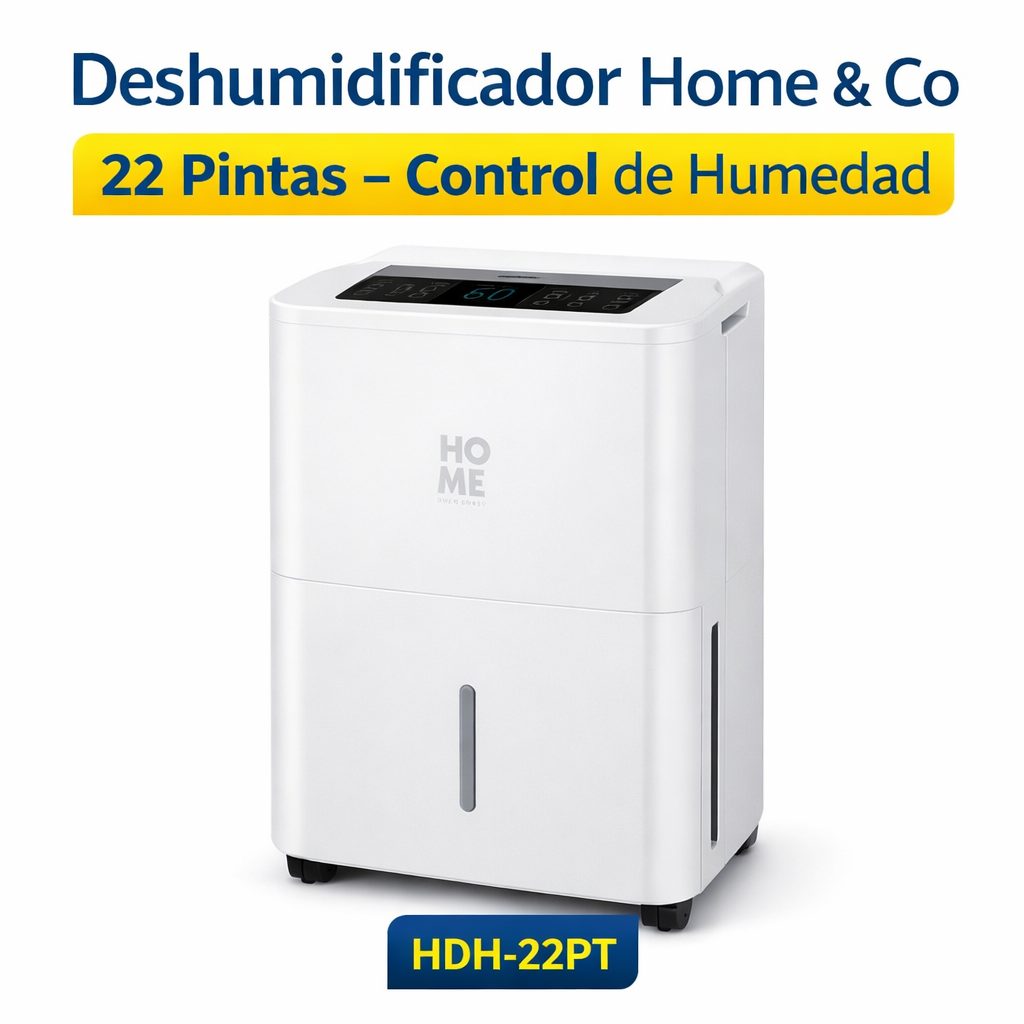 deshumidificador 22 pintas Home & Co HDH-22PT control de humedad