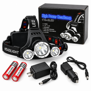 interna Frontal LED Recargable de Alta Potencia con 3 Luces
